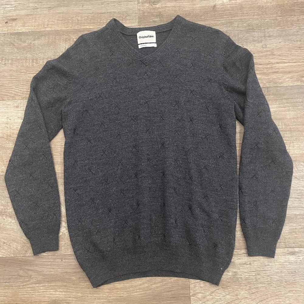 Original Fake Kaws V-Neck Pullover